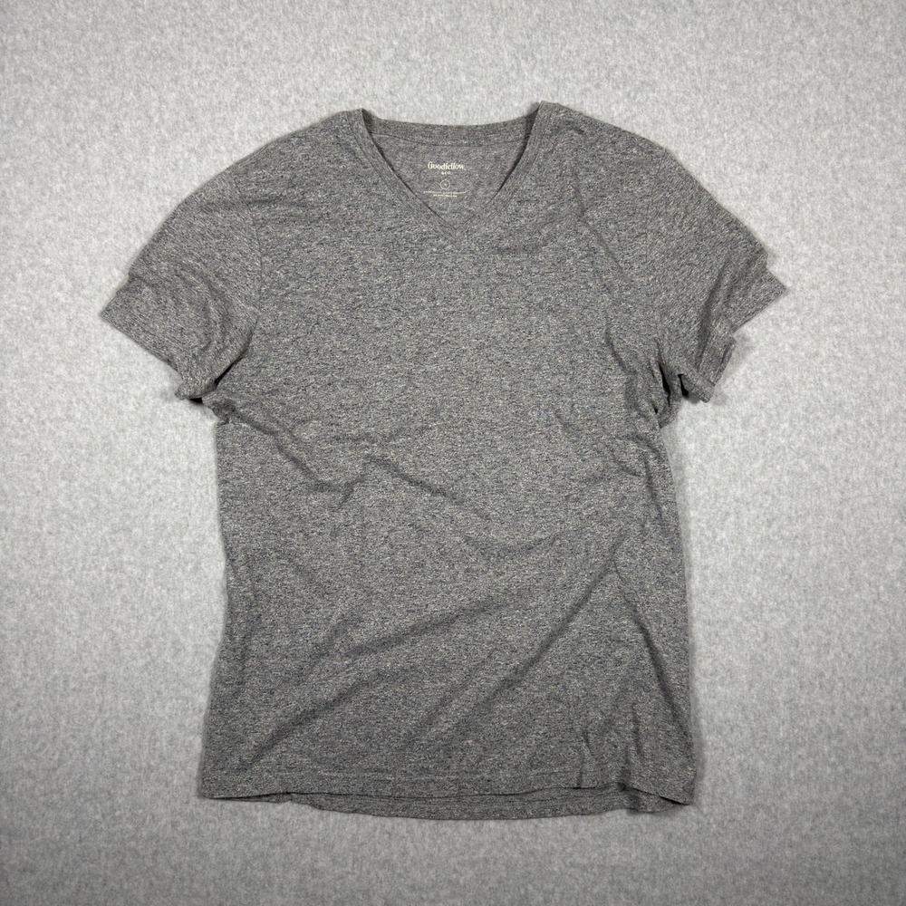 Goodfellow & Co Mens Heather Gray V-Neck T-Shirt Short Sleeve Cotton Blend M - Picture 1 of 6
